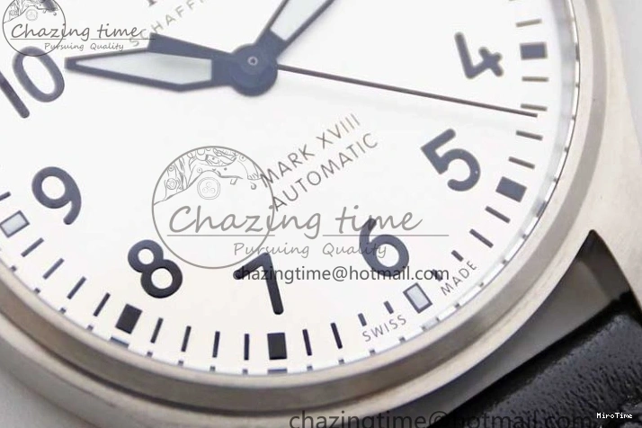 MIROTIME 0503 UrbanStyle Mark XVIII IW327012 SS M+F 1:1 Best Edition White Dial on Black Leather Strap A 7054